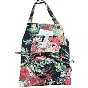 NEW April Cornell FLOWER & ROSE Design CHEF’S APRON with Front Pocket